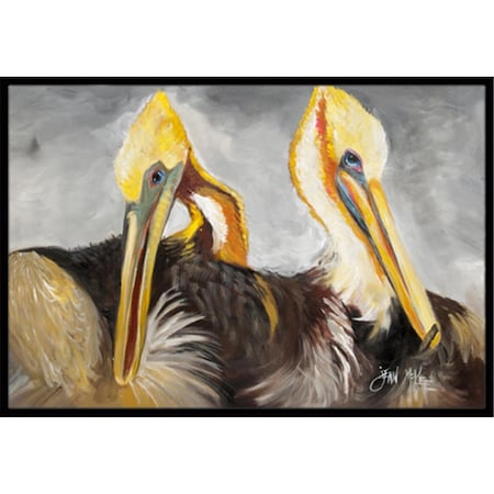 Carolines Treasures Pelicans Preening Indoor and Outdoor Mat- 18 x 27 in. JMK1025MAT